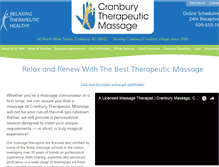 Tablet Screenshot of cranburymassage.com